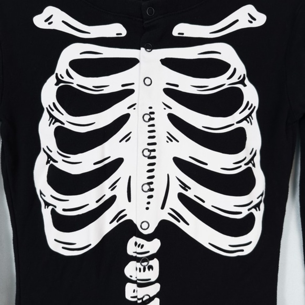 Old Navy Kids Unisex‎ One Piece Skeleton Pajamas Halloween Costume Size XL (12) - Picture 10 of 13